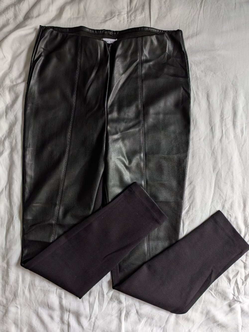 Black Leather Imitation Leggings